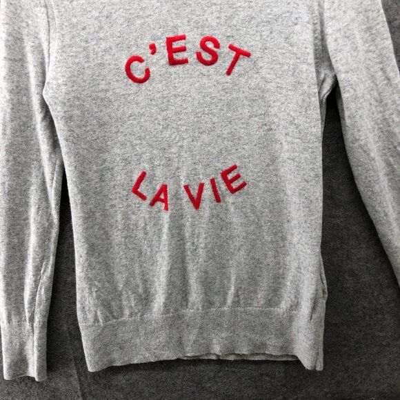 Banana Republic Italian Merino Wool Stretch Sweater Womens S Gray C'est La Vie - Picture 4 of 8